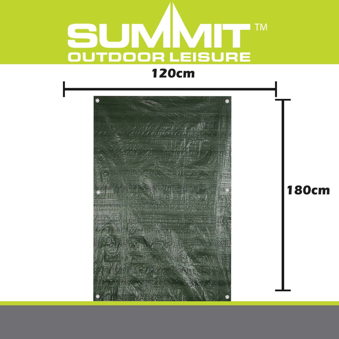 Camping Groundsheet Reinforced Eyelets Waterproof Green