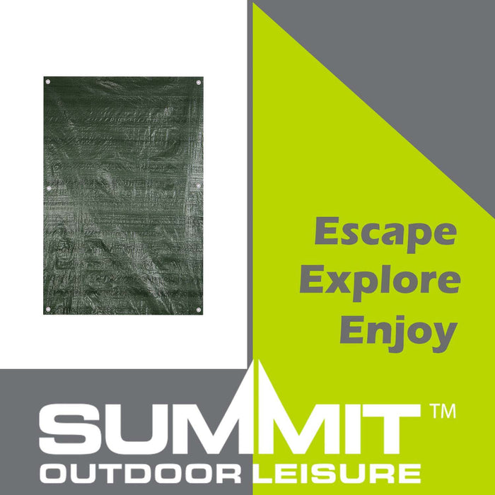 Camping Groundsheet Reinforced Eyelets Waterproof Green