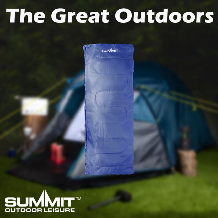 Envelope Sleeping Bag Single Stylish, Warm, Easy To Pack Camp Bag  Blue Envelope