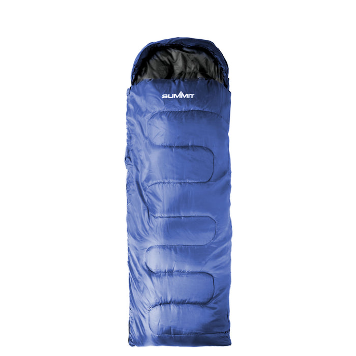 Cowl Sleeping Bag Single Stylish, Warm, Easy To Pack Camp Bag  Blue Cowl