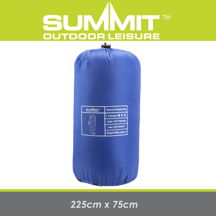 Mummy Sleeping Bag Single Stylish, Warm, Easy To Pack Camp Blue