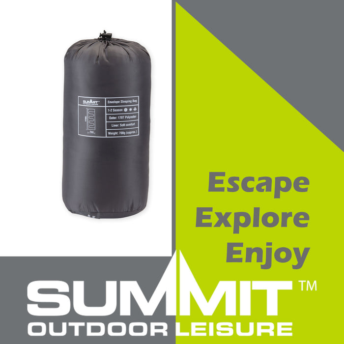 Envelope Sleeping Bag Single Stylish, Warm, Easy To Pack Camp
