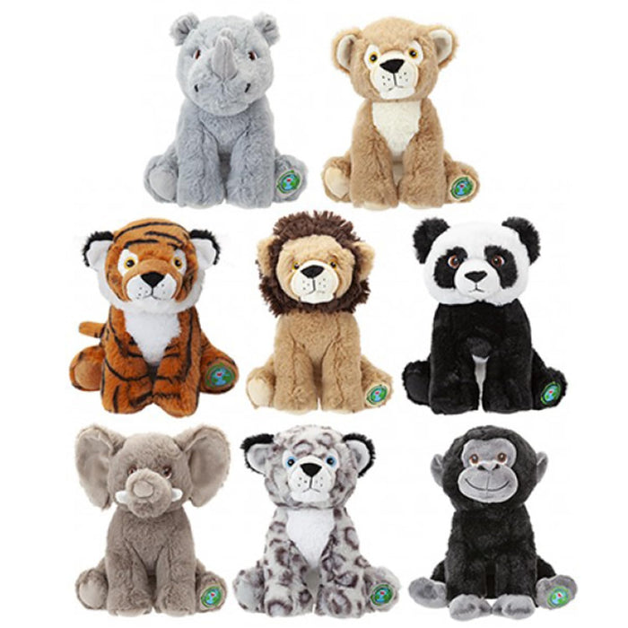 Eco Soft Toy Wildlife Soft Toys, Made from 100% Recycled Plastic, Cute Plushies, Zoo Animals, Great Gift for Kids and Adults