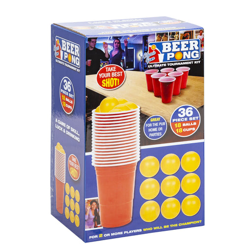 Beer Pong Game Set Drinking Game, New Years Eve Games 36 Piece Multi-Coloured