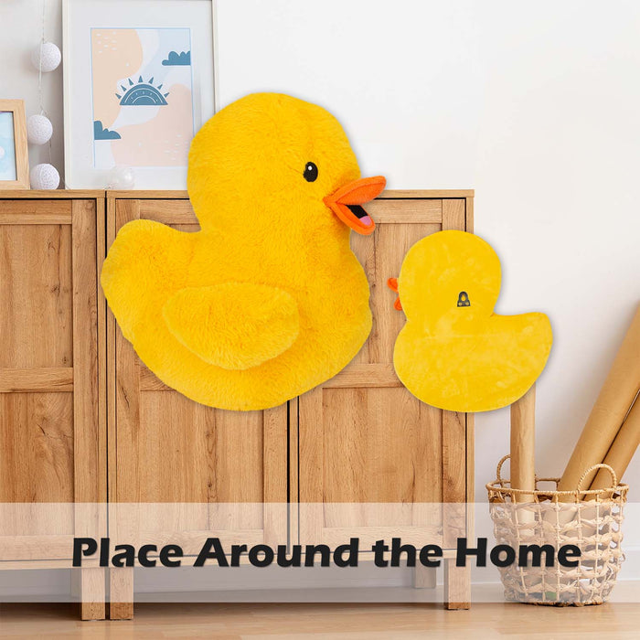 Duck Wall Decoration Plush Fun Gift Idea 45cm x 32cm Yellow X 1