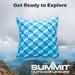 Blue Scatter Cushion Geo Design Piping Edge Soft Plump 45cm x 45cm Blue X 1