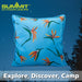Scatter Cushion Birds Of Paradise Design Piping Edge Soft Blue