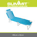 Folding Sun Bed Steel framed Multiple Reclining Positions, carry handles  Blue