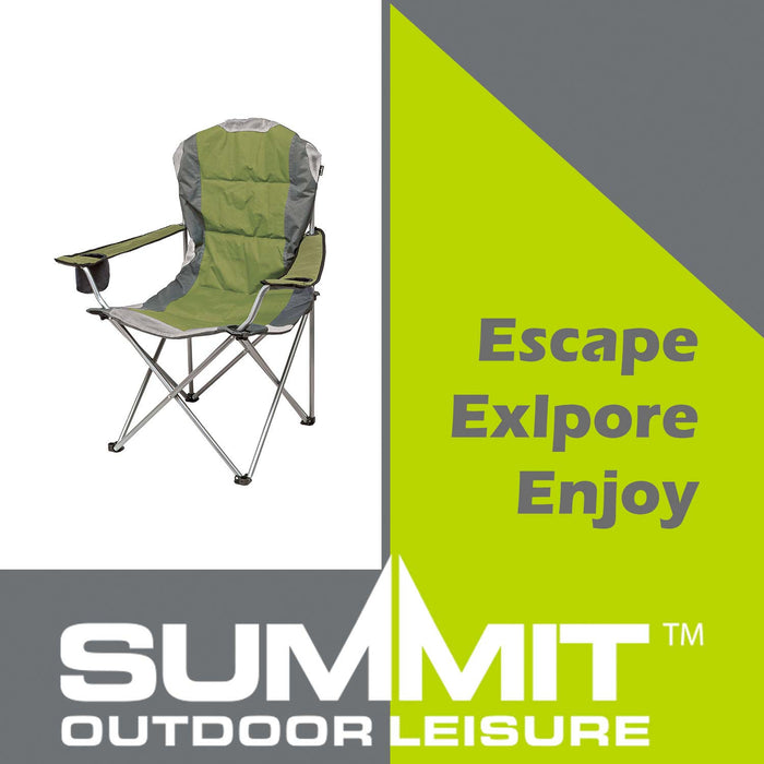 Green Berkley Padded Chair High Back Relaxer Indigo - Camping Pack of 2