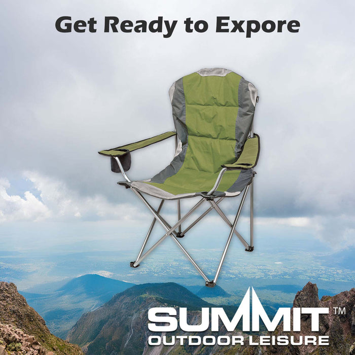 Green Berkley Padded Chair High Back Relaxer Indigo - Camping Pack of 2