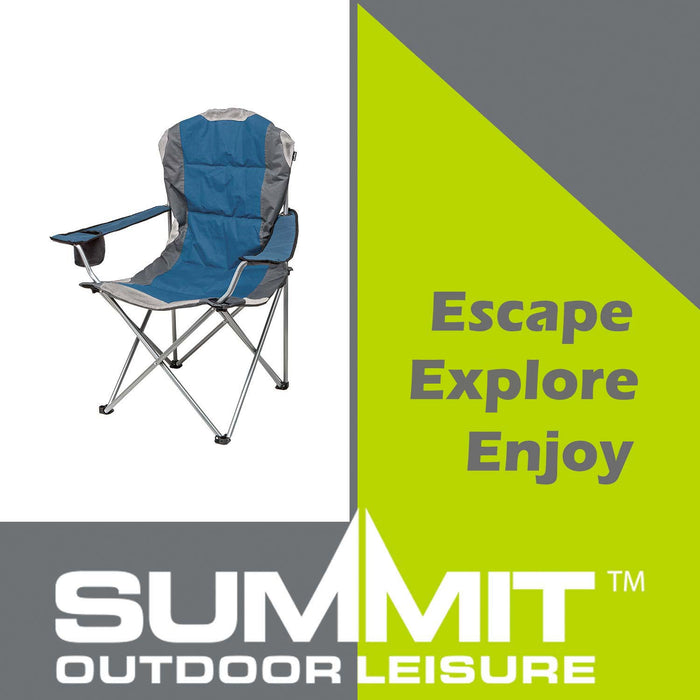 Blue Berkley Padded Chair with Carry Bag Indigo - Pack of 2