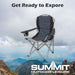 Grey Berkley Padded Chair High Back Relaxer Indigo - Camping Pack of 2