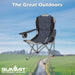 High Back Folding Camping Chair | 2 Set |Carry Bag  | Slate Grey