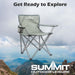 Folding Camping Chair with Carry Bag With Cup Holder Pack Away 51cm x 81cm Grey Pack of 2