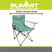 Folding Camping Chair With Cup Holder Pack Away 51cm x 81cm Green X 1