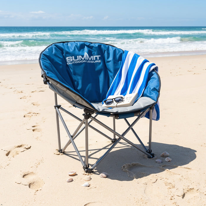 Folding Eclipse Camping Chair | Carry Bag | Blue