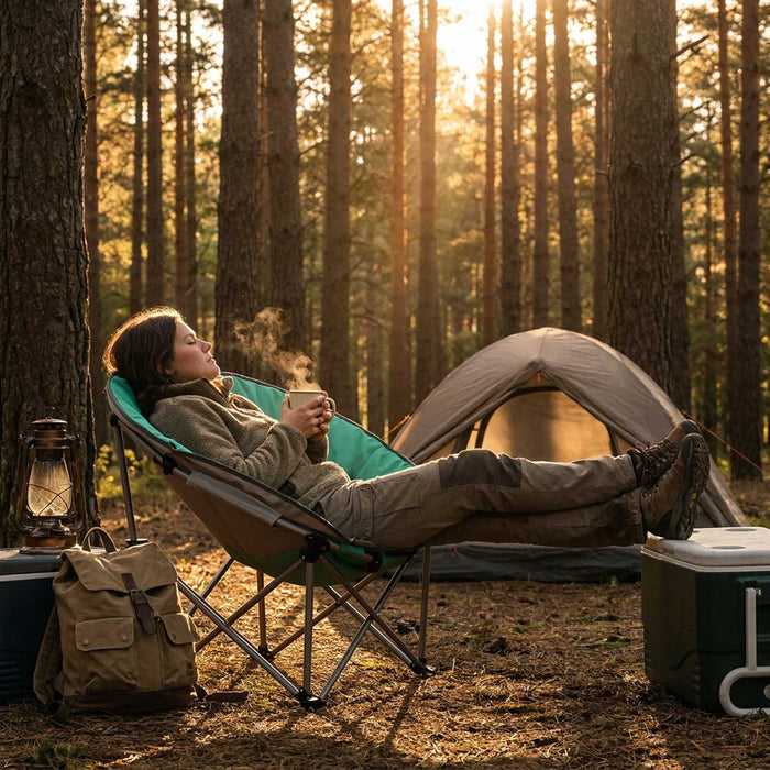 Folding Chair Eclipse Green-Lake With Summit Bag Green - 84cm x 40cm