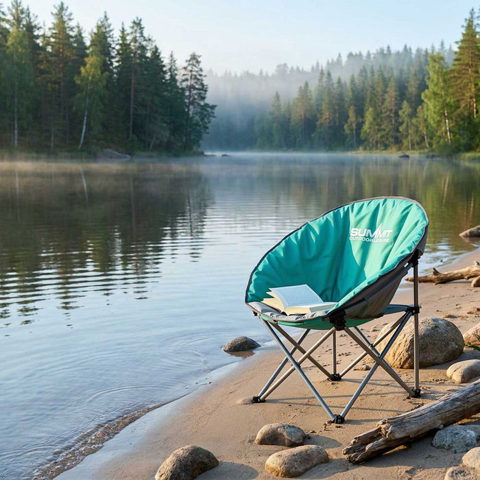 Folding Chair Eclipse Green-Lake With Summit Bag Green - 84cm x 40cm