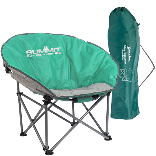 Folding Eclipse Camping Chair with Cup Holder | Carry Bag | Green