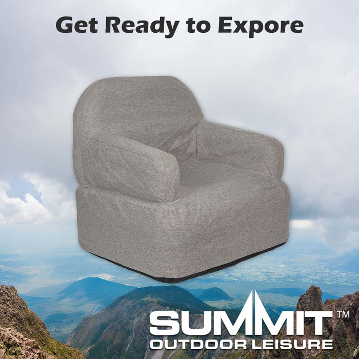 Inflatable Camping Chair Easy, Durable, Pack Away 89cm x 86cm Grey X 1