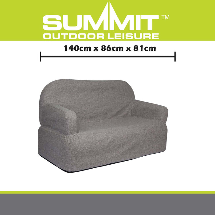 Inflatable Camping Sofa Easy, Durable, Pack Away 140cm x 86cm Grey X 1
