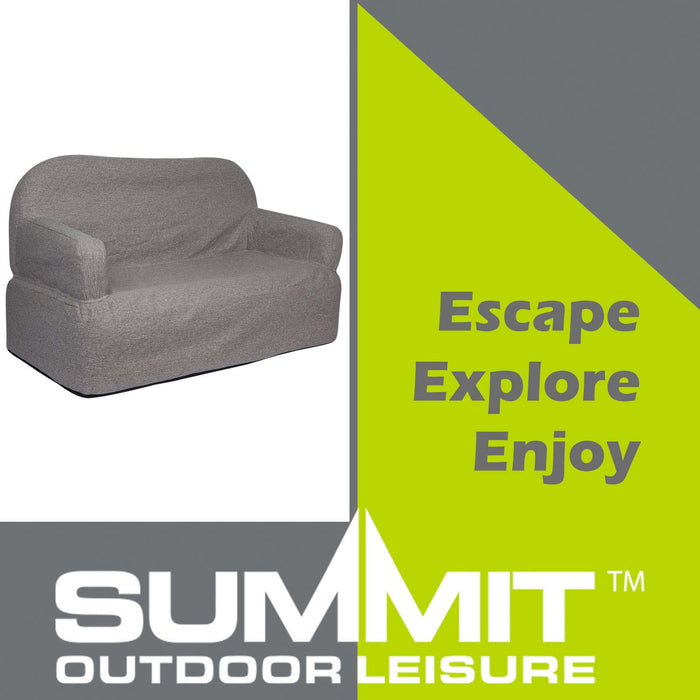 Inflatable Camping Sofa Easy, Durable, Pack Away 140cm x 86cm Grey X 1