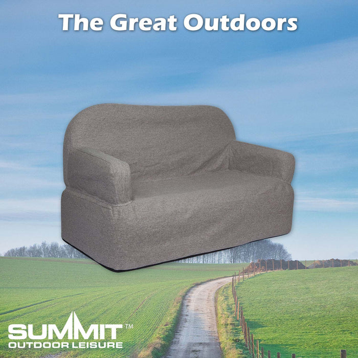 Inflatable Camping Sofa Easy, Durable, Pack Away 140cm x 86cm Grey X 1