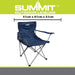 Folding Camping Chair With Cup Holder Pack Away 51cm x 81cm Blue X 1