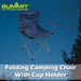 Folding Camping Chair with Carry Bag & Cup Holder 51cm x 81cm 2 Pack