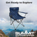 Folding Camping Chair with Carry Bag With Cup Holder Pack Away 51cm x 81cm Blue Pack of 2