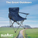 Folding Camping Chair with Carry Bag With Cup Holder Pack Away 51cm x 81cm Blue Pack of 2