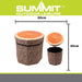 Stump Storage Stool Cushioned Lid Woodland Themed Foldable Brown