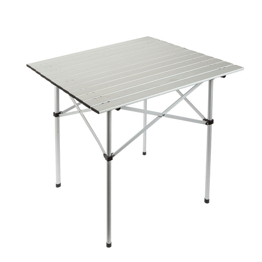 Collapsible Double Table Aluminium Roll Top Table Carry Bag  Aluminium 70x70cm