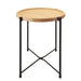 Collapsible Bamboo Table / Tray - Round Side Table Strong Frame  Bamboo 30x35cm