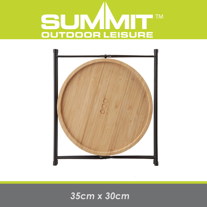 Collapsible Bamboo Table / Tray - Round Side Strong Frame