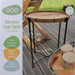 Collapsible Bamboo Table / Tray - Round Side Table Strong Frame  Bamboo 30x35cm