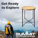 Collapsible Bamboo Table / Tray - Round Side Table Strong Frame Bamboo 46x52cm