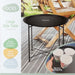 Collapsible Table / Tray - Round Side Table Strong Frame  Black 46x52cm