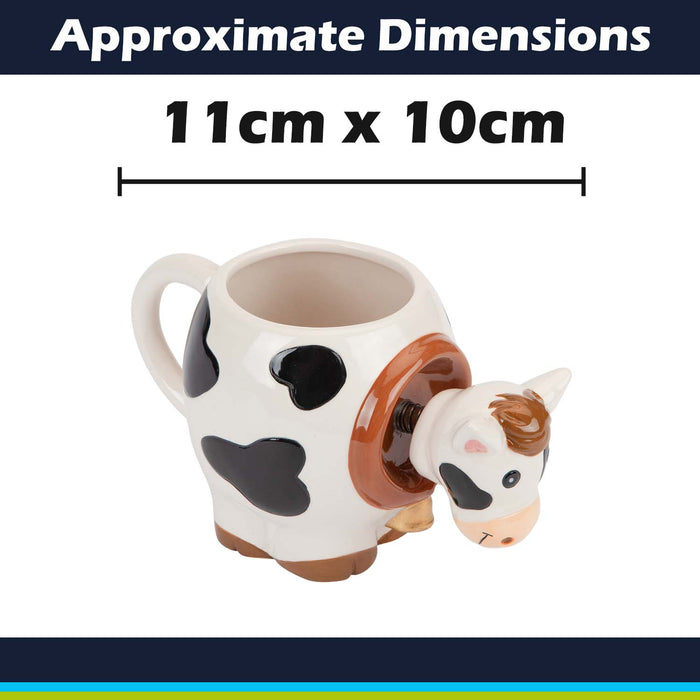 Shaking Cow Wobble Mug Funny Hot Drink Cup Multi - 11cm x 10cm