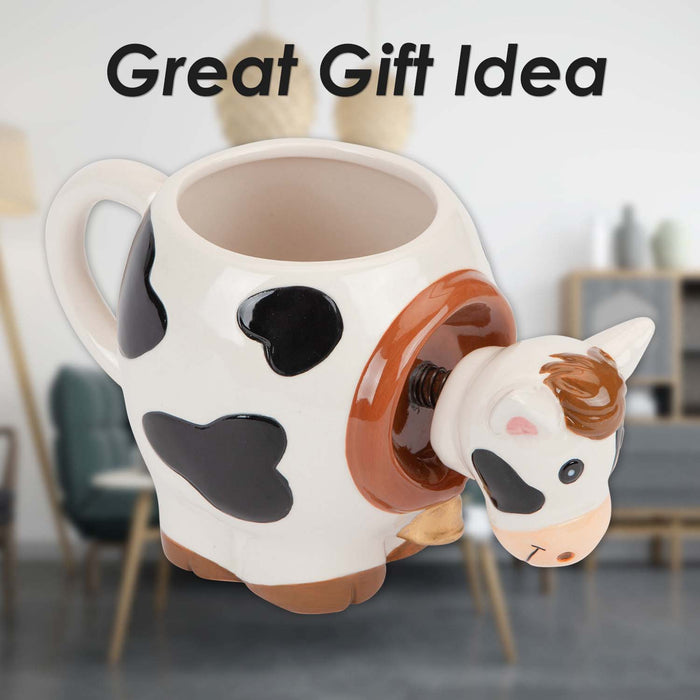 Shaking Cow Wobble Mug Funny Hot Drink Cup Multi - 11cm x 10cm
