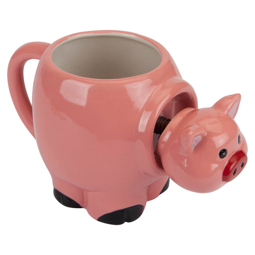 Shaking Pig Wobble Mug Funny Hot Drink Cup Pink - 11cm x 10cm