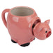 Shaking Pig Wobble Mug Funny Hot Drink Cup Pink - 11cm x 10cm