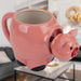 Shaking Pig Wobble Mug Funny Hot Drink Cup Pink - 11cm x 10cm