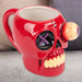Shaking Skull Wobble Mug Funny Hot Drink Cup Red - 12cm x 10cm