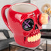 Shaking Skull Wobble Mug Funny Hot Drink Cup Red - 12cm x 10cm