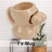 Shaking Boobs Wobble Mug Funny Hot Drink Cup Beige - 12cm x 10cm