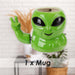 Shaking Alien Wobble Mug Funny Hot Drink Cup Green - 12cm x 15cm