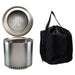 Smokeless Firepit Heat Resistant Base Portable 38cm x 32cm Silver X 1
