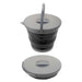 Camping Bucket 5L Lid Carry Handle Collapsible 25cm x 25cm Grey X 1