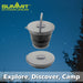 Camping Bucket 5L Lid Carry Handle Collapsible 25cm x 25cm Grey X 1